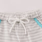 Blue taco embroidery stripe shorts set