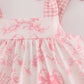 Pink bow print ruffle mom&me dress