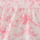Pink bow print ruffle mom&me dress