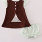Brown duck applique bloomer set