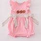 Pink football french knot ruffle bubble