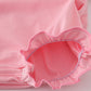 Pink football french knot ruffle bubble