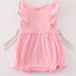 Pink football french knot ruffle bubble