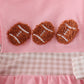 Pink football french knot ruffle bubble
