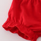 Red tractor embroidery bloomer set