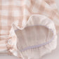 Beige puppy embroidery gingham bubble