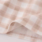 Beige puppy embroidery gingham bloomer set