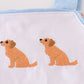 Beige puppy embroidery gingham ruffle shorts set
