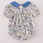 Blue vintage floral print bubble
