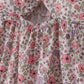 Purple floral print tiered mom&me dress