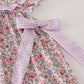 Purple floral print tiered mom&me dress