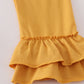 Highland cow embroidery ruffle pants set