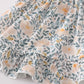 Fall floral print ruffle bloomer set
