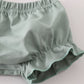Fall floral print ruffle bloomer set