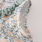 Fall floral print ruffle mom&me dress
