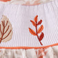 Fall leaves embroidery smocked ruffle dress
