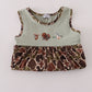 Green camouflage hunting embroidery ruffle pants set