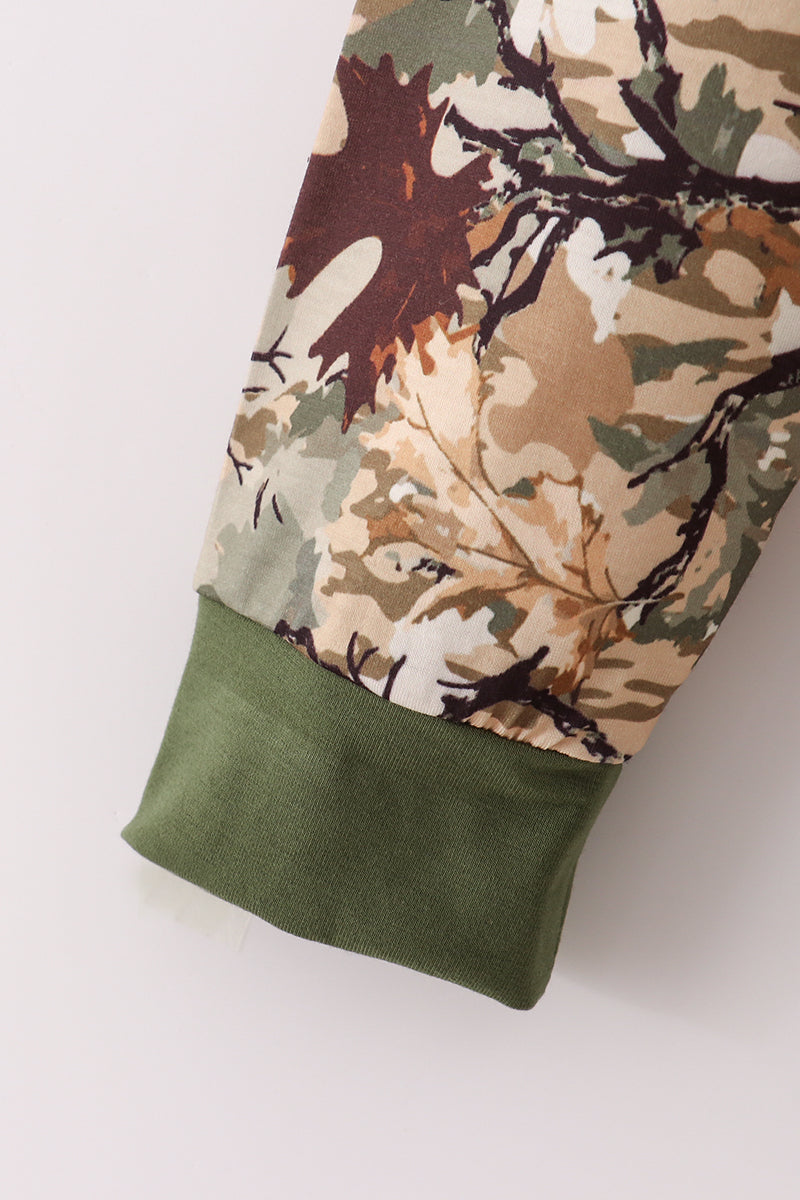 Camo leave dad&me sweatshirt