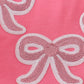 Pink bow sequin dress