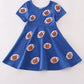 Blue football sequin dress
