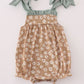 Mustard & mint floral print ruffle bubble