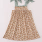 Mustard & mint floral print ruffle dress