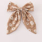 Mustard & mint floral print hair sailor bow