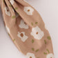 Mustard & mint floral print hair sailor bow