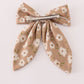 Mustard & mint floral print hair sailor bow