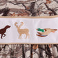 Hunting dog deer duck embroidery ruffle pants set