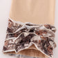 Hunting dog deer duck embroidery ruffle pants set