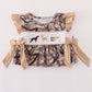 Hunting dog deer duck embroidery ruffle pants set