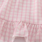 Pink puppy embroidery ruffle pants set