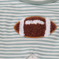 Sage stripe football french knot pants set