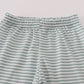 Sage stripe football french knot pants set