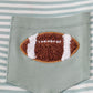 Sage stripe football french knot pants set
