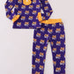 Purple LSU geaux tiger bamboo ruffle pajamas set