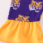 Purple LSU geaux tiger bamboo ruffle pajamas set