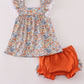 Fall floral print bloomer set