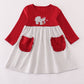 Alabama roll tide elephant applique stripe dress