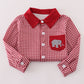 Alabama roll tide elephant embroidery button down shirt