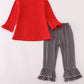Georgia bulldog embroidery ruffle pants set