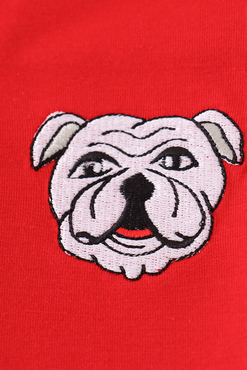 Georgia bulldog embroidery top