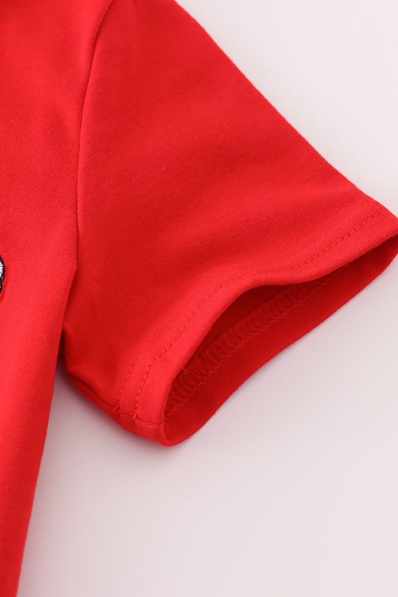 Georgia bulldog embroidery top