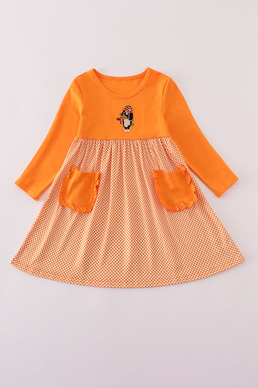 Orange Tennessee go vols applique dress