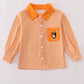 Orange Tennessee go vols applique button down shirt