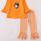 Orange Tennessee go vols applique ruffle pants set