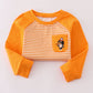 Orange Tennessee go vols applique stripe top