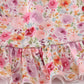 Purple floral print ruffle mom&me dress