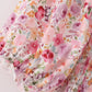Purple floral print ruffle mom&me dress